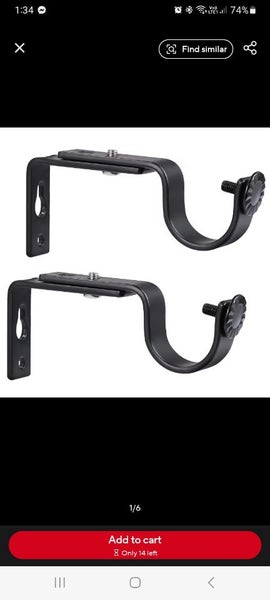 Adjustable Curtain Rod/Rail Brackets Pair Carousel 1