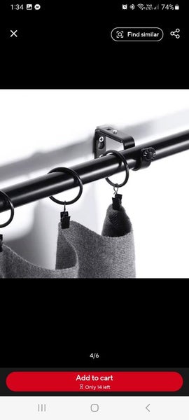 Adjustable Curtain Rod/Rail Brackets Pair Carousel 2
