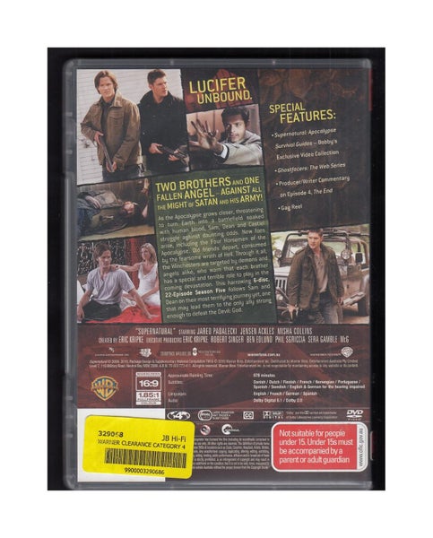 *** a set of DVDs: SUPERNATURAL - THE COMPLETE FIFTH SEASON *** Carousel 2