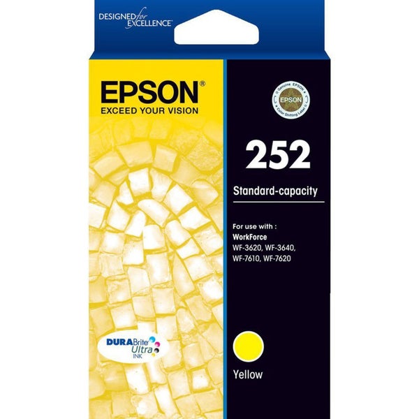 Epson 252 Yellow Ink Cartridge WF-3620 WF-3640 WF-7610 WF-7620 T252492 Carousel 1
