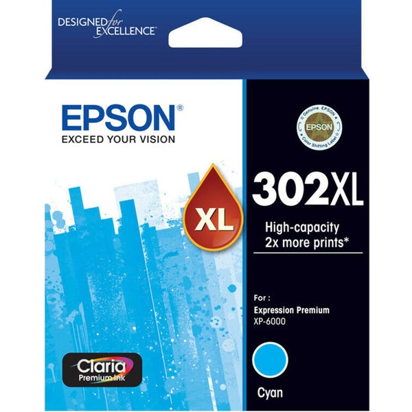 Original Epson 302XL Cyan Ink Cartridge Toner Claria Premium T01Y292 Carousel 1