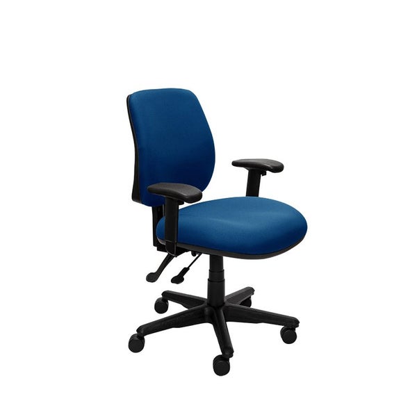 Buro Roma 2 Lever Mid Back Ergonomic Office Chair with Armrest, Nylon Base, B... Carousel 1
