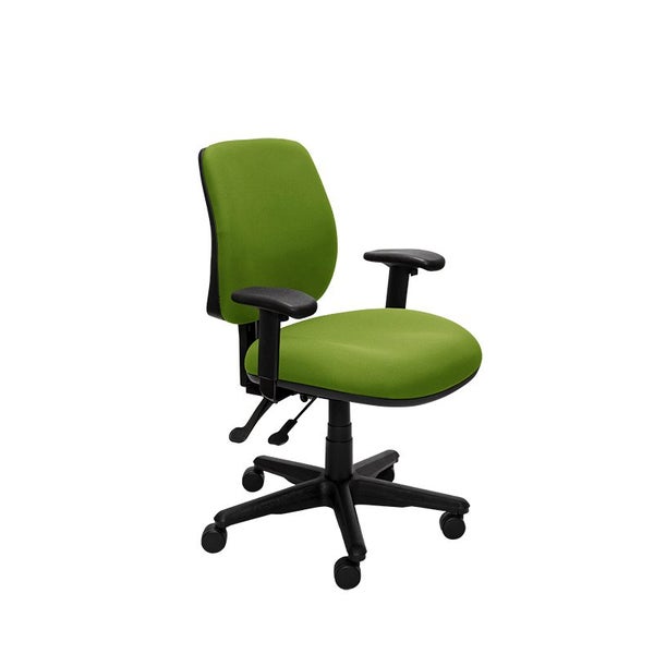 Buro Roma 2 Lever Mid Back Ergonomic Office Chair with Armrest, Nylon Base, G... Carousel 1