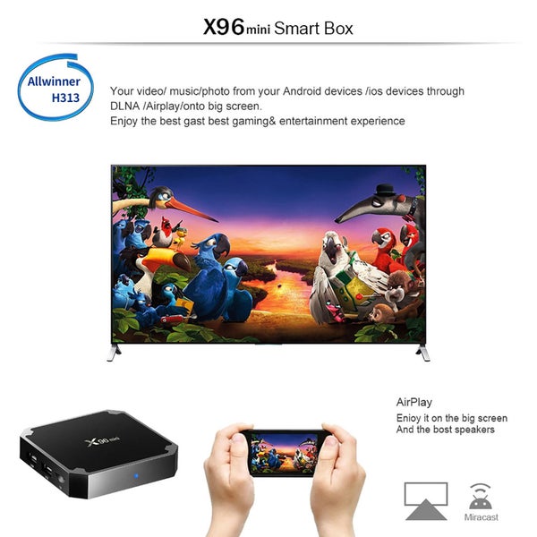 X96 Mini Smart TV BOX Android 9.0 1GB 8GB Allwinner H313 Quad Core Support 4K... Carousel 7
