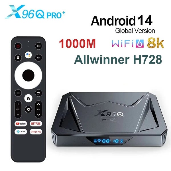 Newest X96Q PRO+ Android 14 TV Box 4GB 32GB Allwinner H728 Quad Core 8K HD 10... Carousel 2