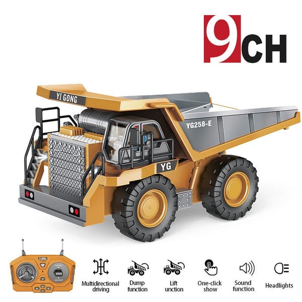 1:24 9CH RC Alloy Dump Truck Engineering Vehicle Forklift Heavy Excavator Rem... Carousel 7