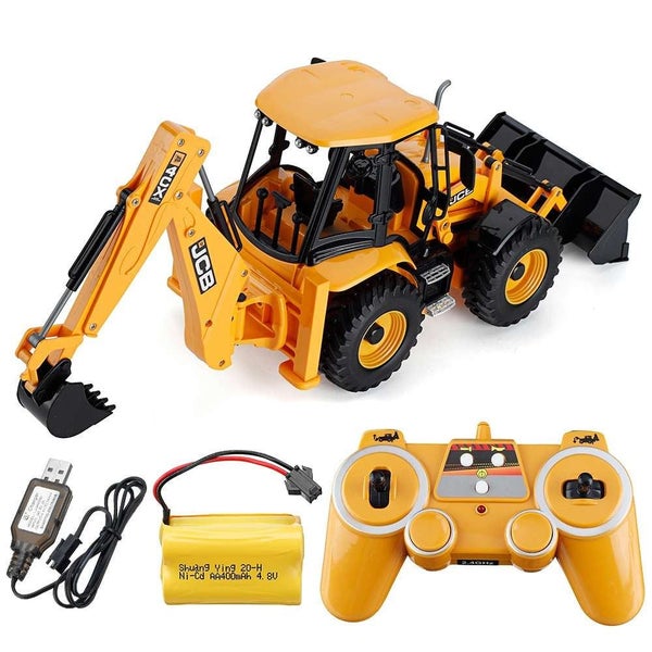 DOUBLE E E589 RC Backhoe Loader 1:20 Excavator Remote Control Car Engineering... Carousel 1