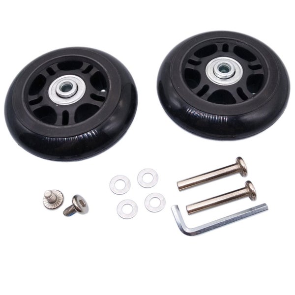 2Set OD 80mm Luggage Suitcase Replacement Wheels Axles Repair Wrench Carousel 1