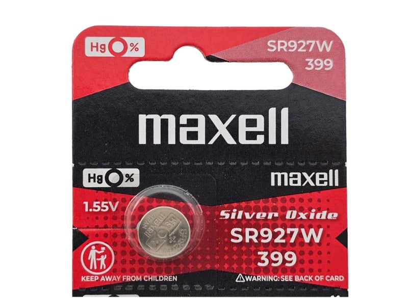 399 Maxell silver oxide - 5 watch batteries / SR927W Carousel 2