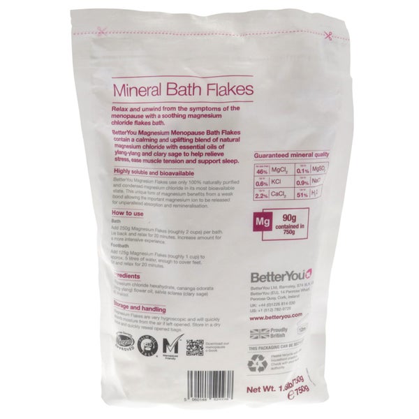 Menopause Mineral Bath Flakes by BetterYou for Women - 26.4 oz Bath Salt Carousel 2