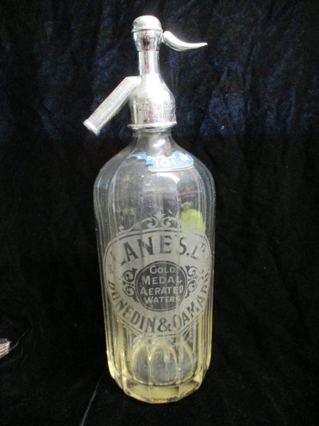 Old NZ Soda Syphon Bottle - Lanes Dunedin and Oamaru - 5337 Carousel 1
