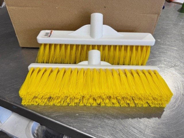 2 x Brushworks 35cm Yellow Broom Heads-Medium Carousel 1