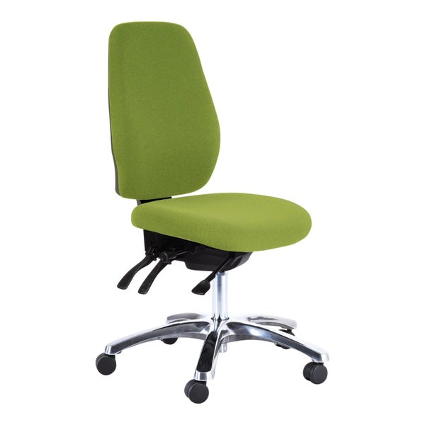 Buro Aura Ergo+ High Back Ergonomic Office Chair, Polished Aluminium Base, Gr... Carousel 1