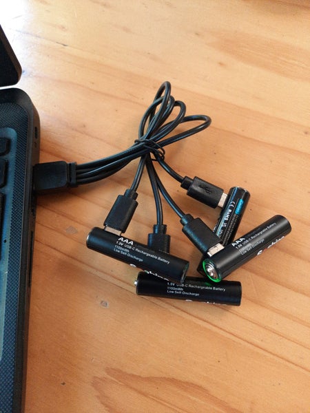 4x Rechargeable USB-C AAA Battery, Lithium, Li-ion, 1.5v / 1100 mWh, new Carousel 2