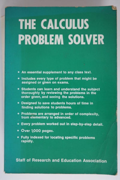 The Calculus Problem Solver by Research & Education Association63003117985793113