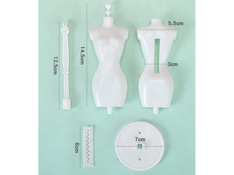 Doll Dress Mannequin Doll Display Stand 2PCS Carousel 8