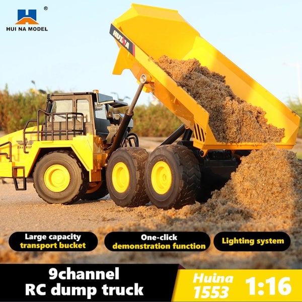HUINA 1553 Dump Truck Mine Model Car 1:16 Remote Control RC (Hui Na) Carousel 2