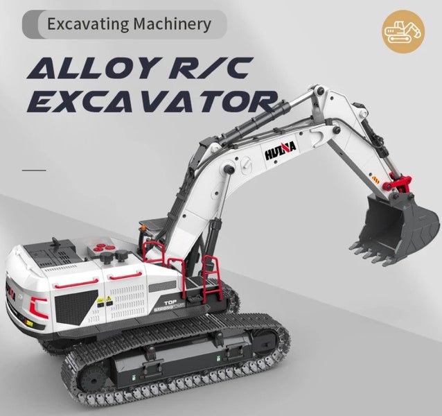 HUINA 1594 EXCAVATOR Remote RC WHITE 1:14 Scale Digger (Hui Na) image 3