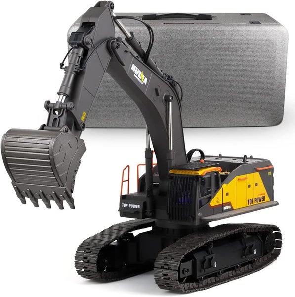 HUINA 1594 EXCAVATOR Remote RC WHITE 1:14 Scale Digger (Hui Na) Carousel 20