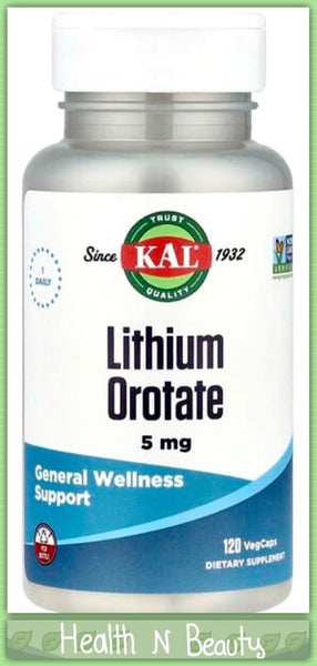 LITHIUM OROTATE 5 MG 120 VEGGIE CAPS - E0528 Carousel 1