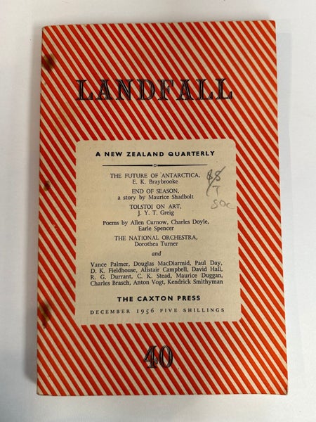 Landfall 40 December 1956 Vol. 10 No. 4 by Unknown Carousel 1