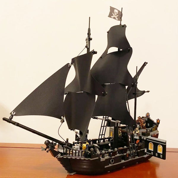 Pirates Of The Caribbean Ship Revenge Warship Black Pearl Sailboat Building B... Carousel 6