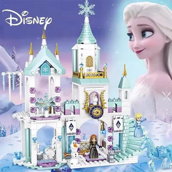 Frozen Princess Snow Castle Building Blocks Sets Movies Educational Assembled... Carousel 1