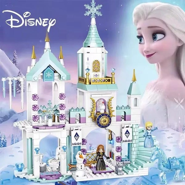 Frozen Princess Snow Castle Building Blocks Sets Movies Educational Assembled... Carousel 2