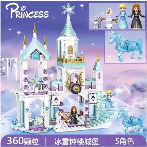 Frozen Princess Snow Castle Building Blocks Sets Movies Educational Assembled... Carousel 7
