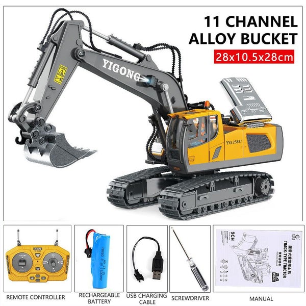 RC Excavator Dumper Car 2.4G Remote Control Engineering Vehicle Crawler Truck... Carousel 1