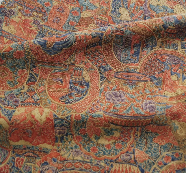 Authentic Vintage Kimono Silk Fabric / W35cm L160 cm 3040L Carousel 2