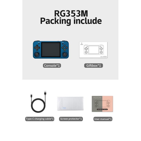 ANBERNIC RG353M Metal 3.5 Inch IPS Touch Screen Game Player 640*480 Built-in ... Carousel 6