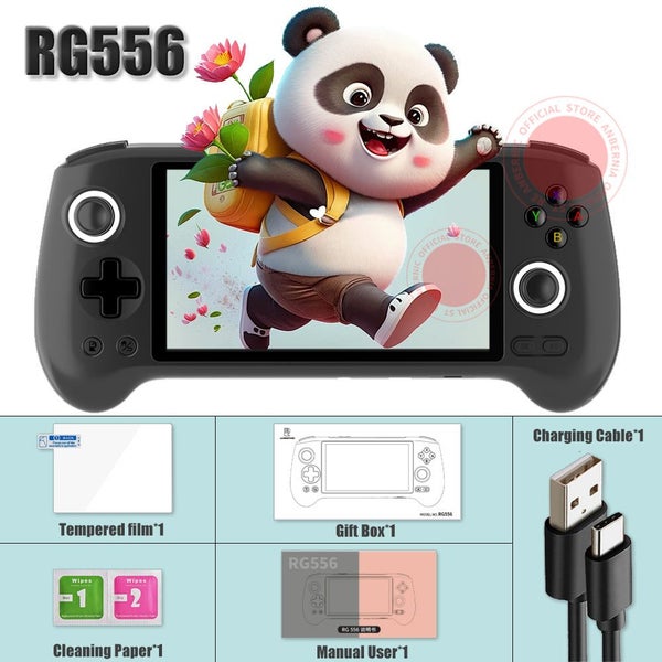 ANBERNIC RG556 Retro Handheld Console 64bit Android 13 System Unisoc T820 5.4... Carousel 1