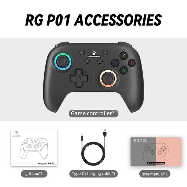 ANBERNIC RG P01 Bluetooth 5.3/Wired/2.4G Wireless Gamepad Compatible Switch/P... Carousel 1