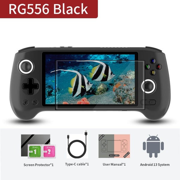 ANBERNIC RG556 Handheld Game Console Unisoc T820 Android 13 5.48 inch AMOLED ... Carousel 1