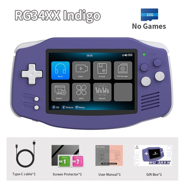 ANBERNIC RG34XX Retro Video Handheld Game Console 3.4" IPS Screen 32G ux 64-b... Carousel 1