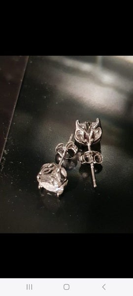 2 carat TDW genuine moissanite diamond earrings studs Carousel 2