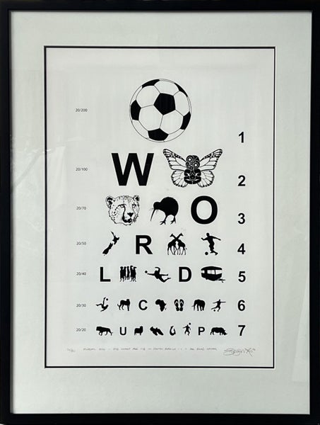 Brad Novak, Football 2010 - Eye Chart for NZ in South Africa 1.1, 2010, 34 of 80 Carousel 1