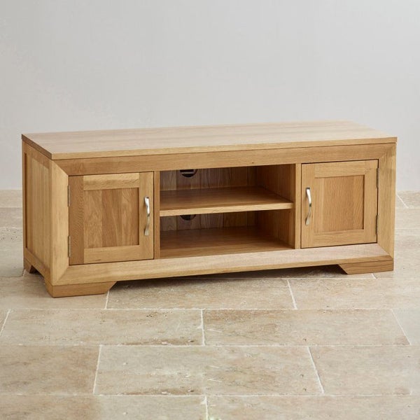 Chamfer Solid Oak 2 Doors TV Unit (Oak Furniture Store & Sofas) Carousel 2