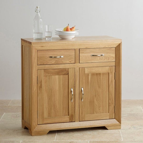 Chamfer Solid Oak Small Sideboard (Oak Furniture Store & Sofas) Carousel 1