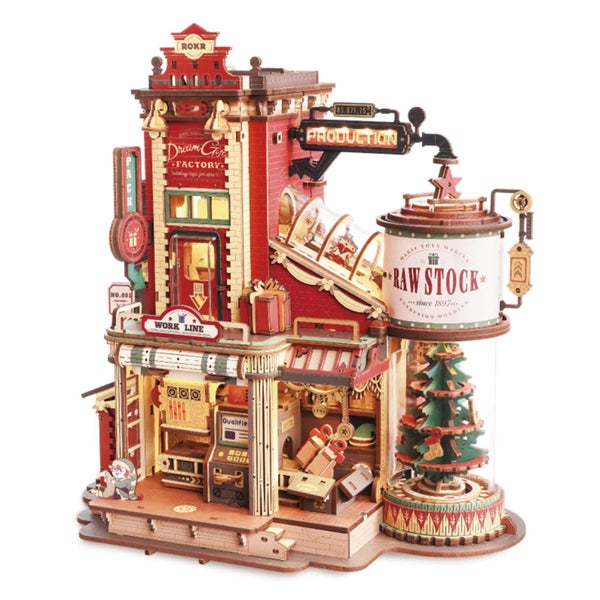 Robotime ROKR Christmas Dream Gift Factory Wooden Music Box EAB01 Carousel 1