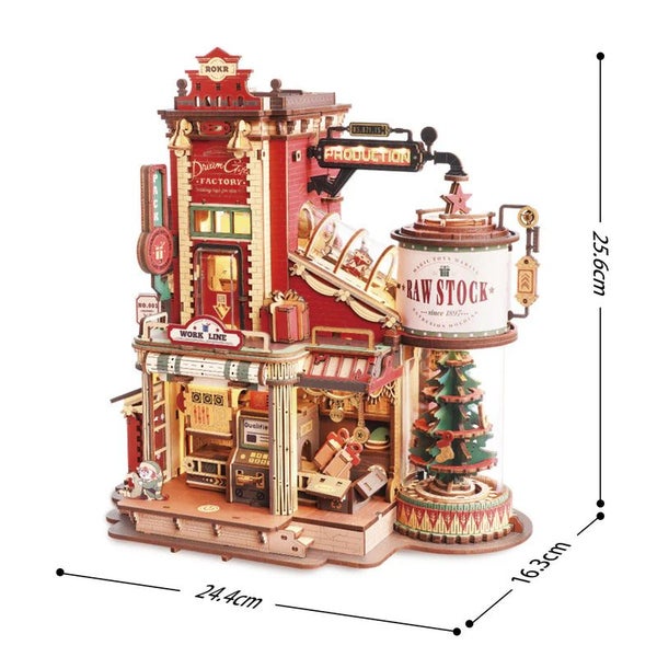 Robotime ROKR Christmas Dream Gift Factory Wooden Music Box EAB01 Carousel 9