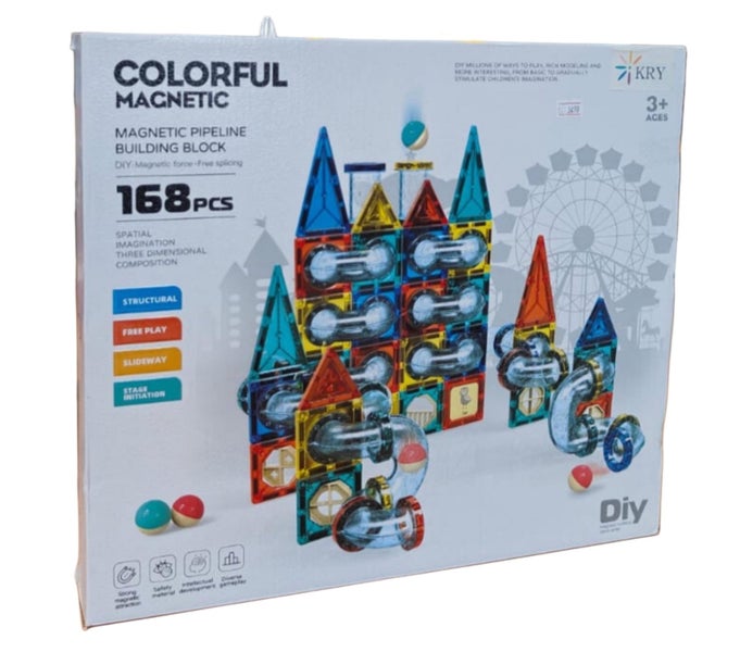 DIY Magnetic Building Blocks for Kids - 168 pcs Carousel 1
