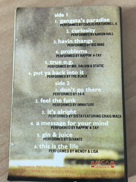 Dangerous Minds Original Soundtrack Coolio Gangsta's Paradise Casette Tape RARE Carousel 2