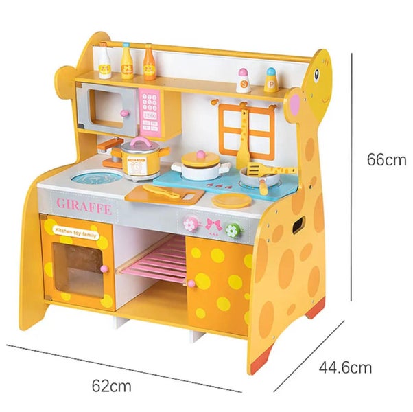 Wooden Giraffe Kitchen Play Set with Sink, Stove & Accessories Carousel 5