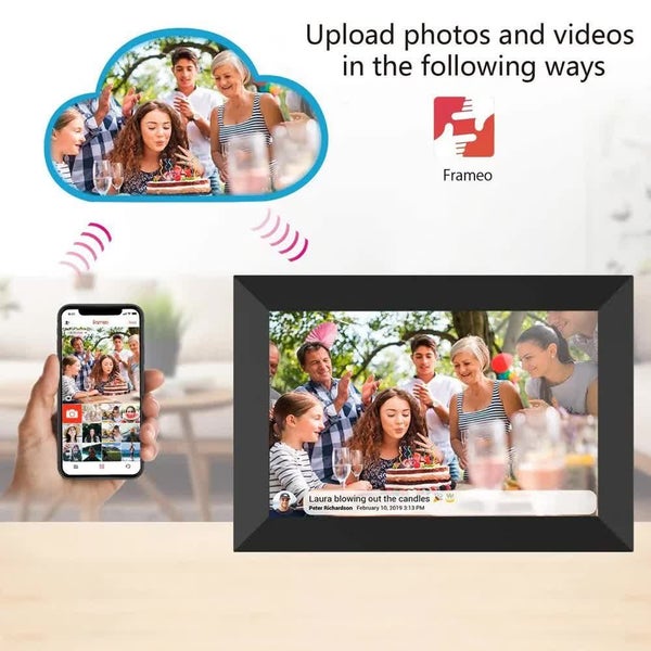 Elosung 10.1 Inch Frame Wifi Digital Photo 16Gb Storage Ips Touchscreen App Remo Carousel 2