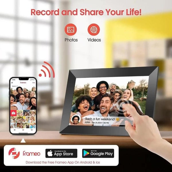 Elosung 10.1 Inch Frame Wifi Digital Photo 16Gb Storage Ips Touchscreen App Remo Carousel 5