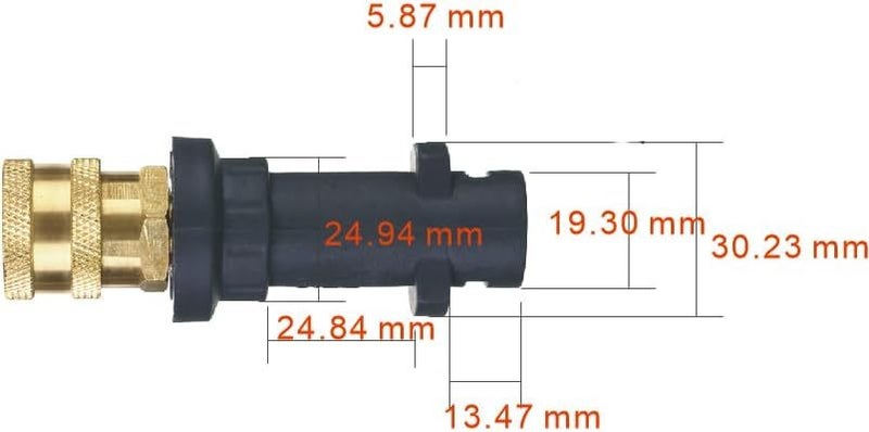 Pressure Washer Adapter 1/4'' Quick Connect Socket to Karcher K2-K7 Washers Carousel 2