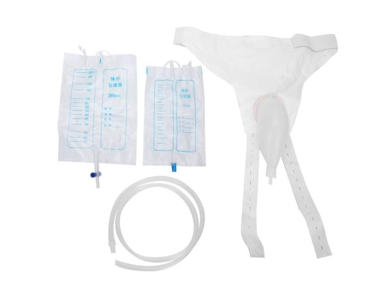 1000ml/2000ml Urine Collection Bag Silicone Urinal Backflow Prevention Elastic Carousel 1