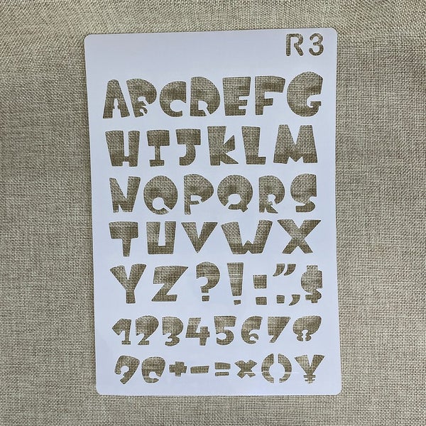 26cm x 17.5cm Stencil - Alphabet Stencils Carousel 1